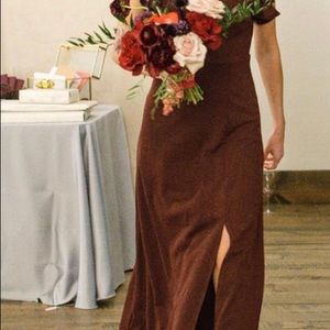 Burgundy Floor Length Dress